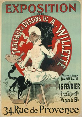 Jules Chéret, Exposition de tableaux & dessins de A. Wilette, 1888, Coll Museum van Elsene © foto Mixed Media 