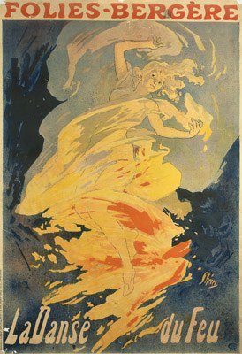 Jules Chéret, Folies-Bergère - La danse du feu, 1897,Coll Museum van Elsene © foto Mixed Media