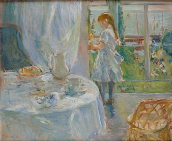 Berthe Morisot, Intérieur à Jersey of Enfant à la poupée, sd, Coll Museum van Elsene