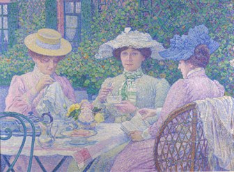 Théo Van Rysselberghe, Thé au jardin, Museum van Elsene coll., cop foto Mixed Media 