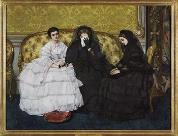  Alfred Stevens, Troost of Het condoleancebezoek, 1857, Museum van Elsene, verworven in 2015 © foto Vincent Everarts