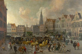 Érasme de Bie, Vue du meir à Anvers, ca. 1660, Coll. Museum of Ixelles © photo Mixed Media