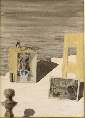 René Magritte, Sans titre, collage papier, Legs Max Janlet